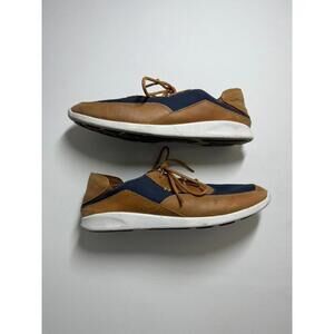 OluKai Kihi  in Trench Blue/Tan Size 10 Boat Shoes